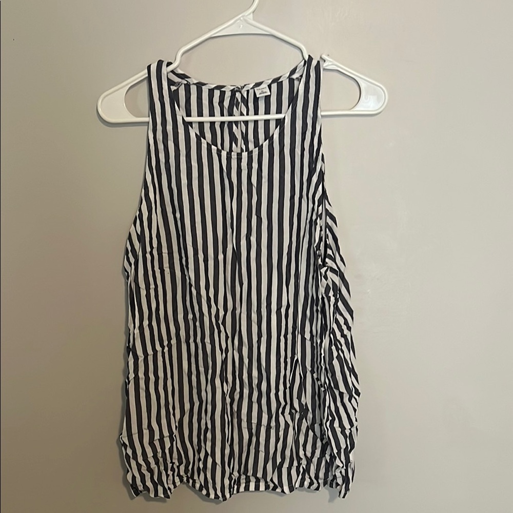 Striped Black and White Women's Top